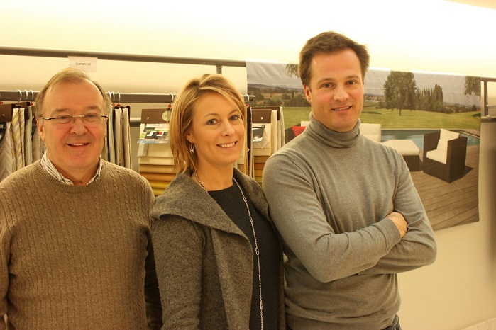 Frans Hellyn (left) stands with the family-owned company’s third generation, daughter Charlotte (centre) and son Oliver (right). © Monforts