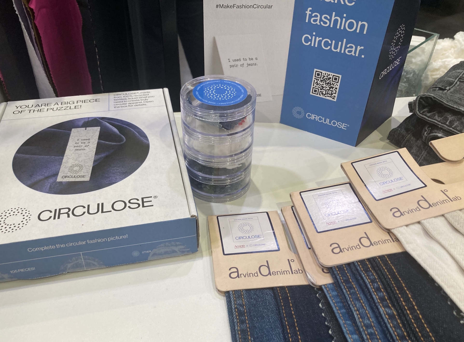 Circulose and Arvind collaboration at Future Fabrics Expo. © Anne Prahl