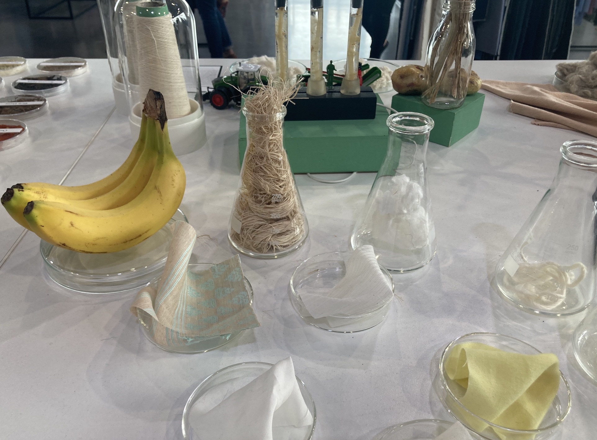 Fiiba regenerated banana fibres and textiles at Future Fabrics Expo. © Anne Prahl
