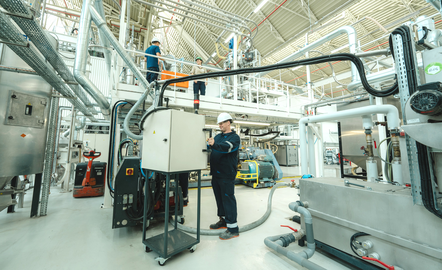 Existing production line at the Carbios headquarters in Clermont-Ferrand, France. © Carbios