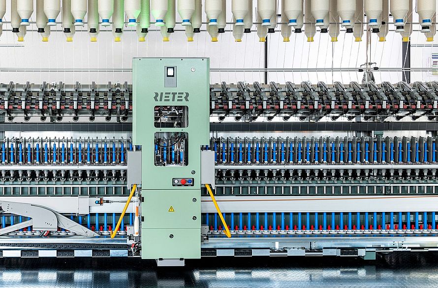 The fully electronic G 38 ring spinning machine. © Rieter