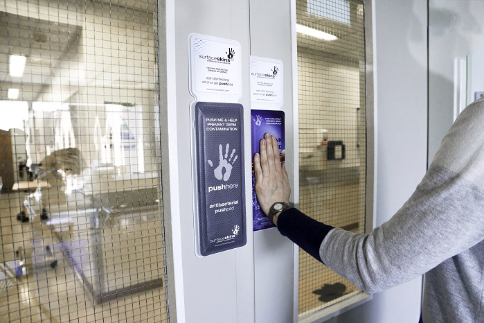 New textile keeps hospital door handles germ free